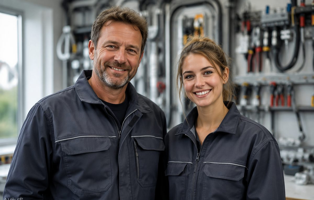 Elektriker bei der Arbeit